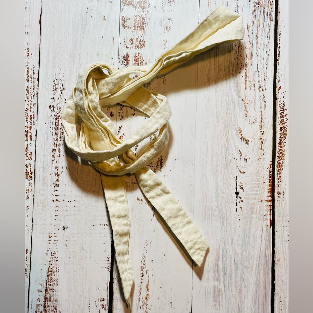 Cream Fabric Wrap Belt
